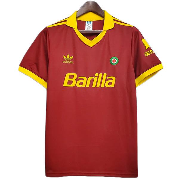 AS roma home retro soccer jersey maillot match men's first sportswear football shirt 1991-1992