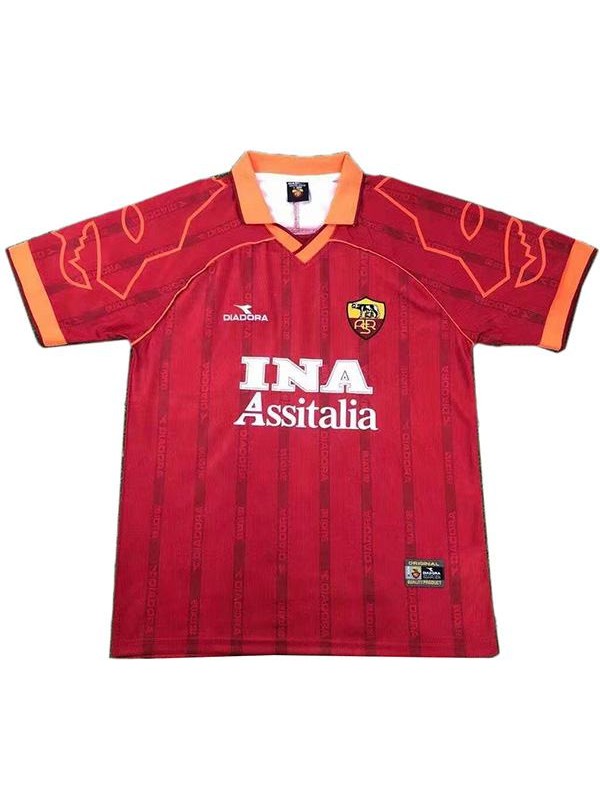 AS roma home retro soccer jersey maillot match men's first sportswear football shirt 1999-2000