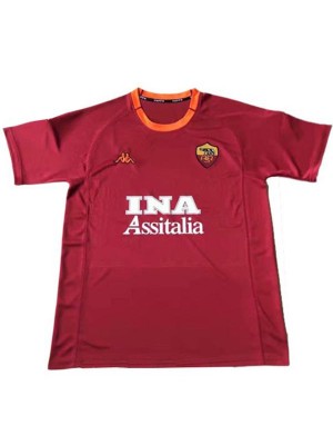 AS roma home retro soccer jersey maillot match men's first sportwear football shirt 2000-2001