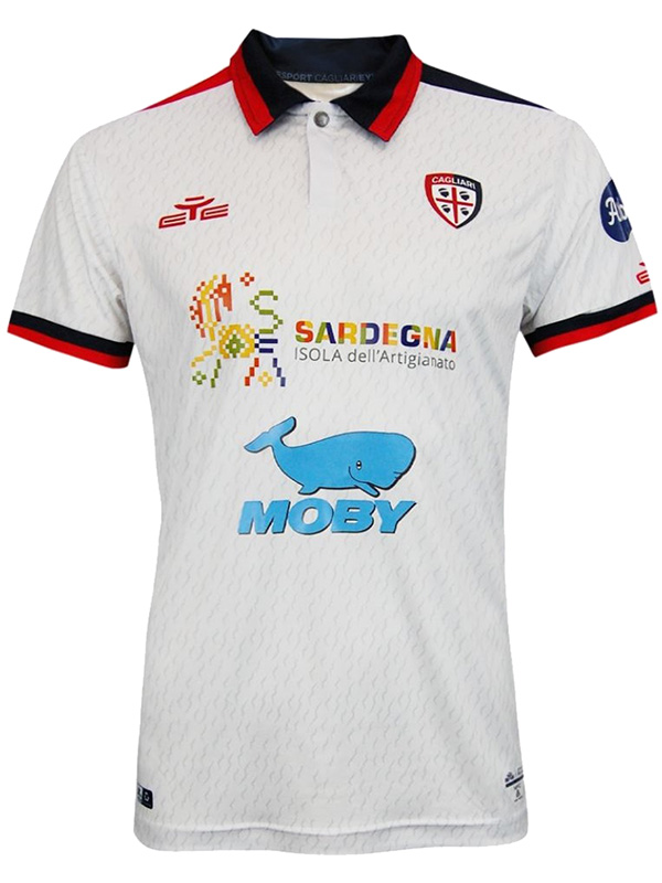 Cagliari away jersey soccer uniform men's second sportswear football kit top shirt 2023-2024