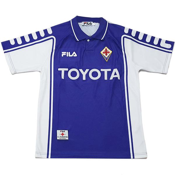 Florence home retro football jersey maillot match men's 1st sportwear football shirt 1999-2000