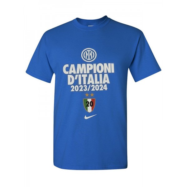 Inter milan campioni d'italia blue t-shirt jersey soccer uniform men's sportswear football kit top shirt 2023-2024
