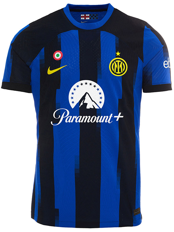 Inter milan home jersey soccer uniform men's first football kit sports tops shirt 2023-2024