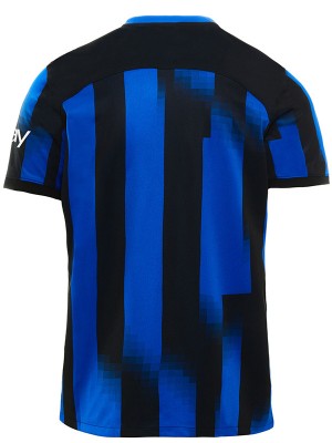 Inter milan home jersey soccer uniform men's first football kit sports tops shirt 2023-2024