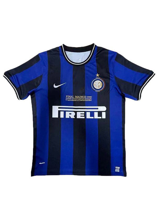 Inter milan home retro soccer jersey champions league maillot match men's first sportswear football shirt 2009-2010