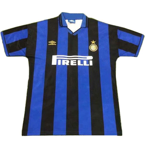 Inter milan home retro soccer jersey maillot match men's first sportwear football shirt 1995-1996