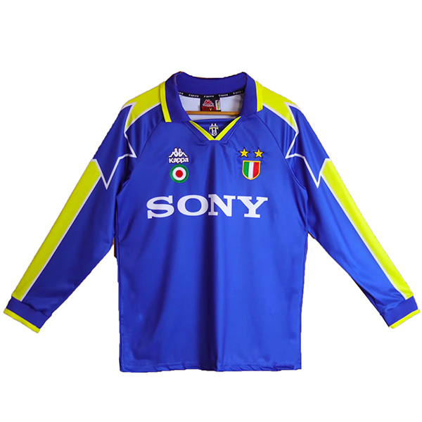Juventus away retro long sleeve jersey soccer uniform men's second football top shirt 1995-1997