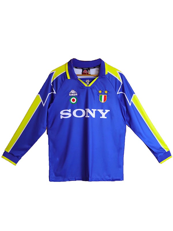 Juventus away retro long sleeve jersey soccer uniform men's second football top shirt 1995-1997