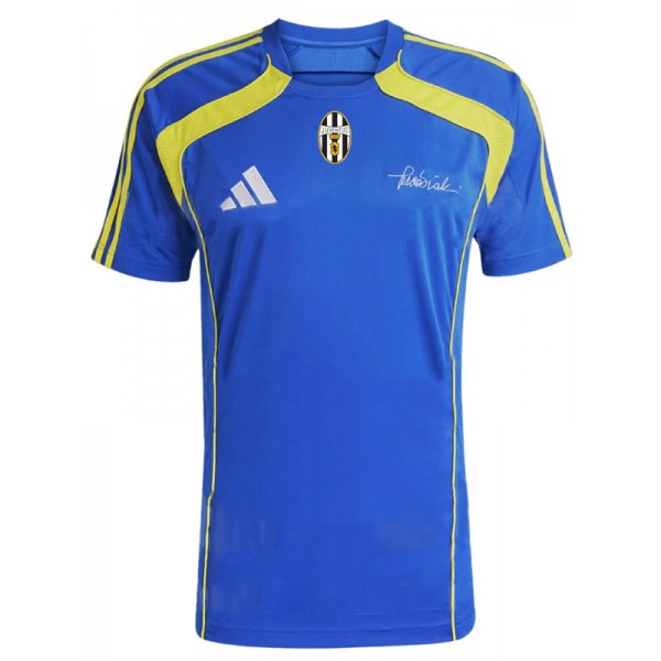 Juventus maglia da viaggio per la coppa del mondo di club pre-partita, allenamento uniforme da calcio abbigliamento sportivo blu da uomo maglia superiore 2025-2026