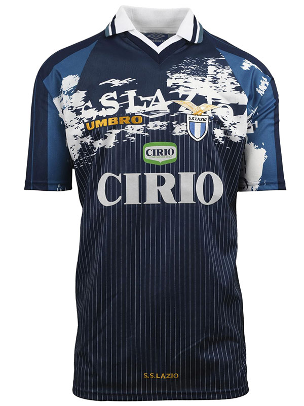 Lazio maglia da calcio retrò da trasferta, uniforme vintage da uomo, seconda divisa sportiva da calcio, maglietta superiore 1996-1997