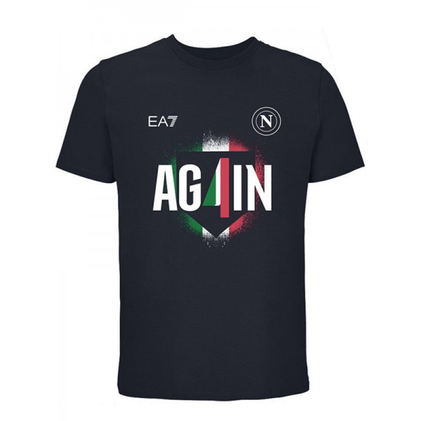 Napoli EA7 maglia da calcio champion edizione speciale da uomo sportiva nera 2025-2026
