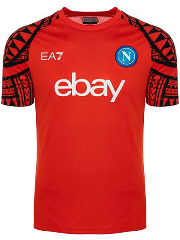 Napoli special soccer jersey red soccer uniform men's football kit sports top shirt 2023-2024