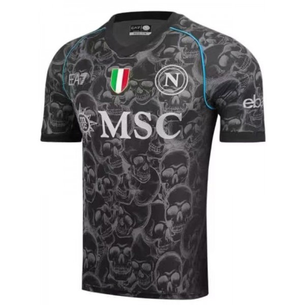 SSC Napoli Halloween special edition jersey soccer uniform men's gray sportswear football kit top shirt 2023-2024