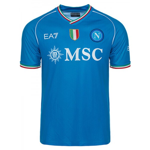 SSC Napoli home jersey soccer uniform men's first sports football kit tops shirt 2023-2024