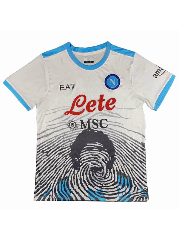 SSC Napoli Maradona Ltd edition white match jersey soccer kit men's sportswear football tops sport shirt 2021-2022