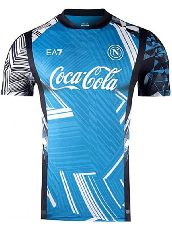 SSC Napoli maglia pre-partita da calcio per adulti uniforme da calcio da uomo abbigliamento sportivo blu maglia superiore 2025-2026