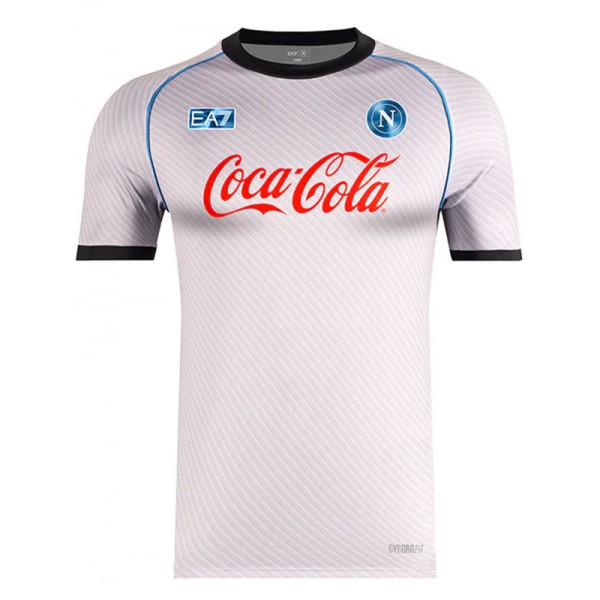 SSC napoli maglia da allenamento speciale pre-partita uniforme da calcio argentata kit da calcio maschile maglietta sportiva 2025-2026
