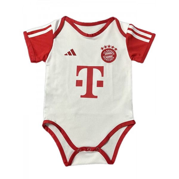 Bayern munich away baby onesie mini newborn bodysuit summer clothes one-piece jumpsuit 2023-2024