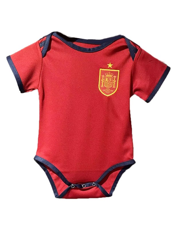 Spain home baby onesie mini newborn bodysuit summer clothes one-piece jumpsuit 2022 world cup
