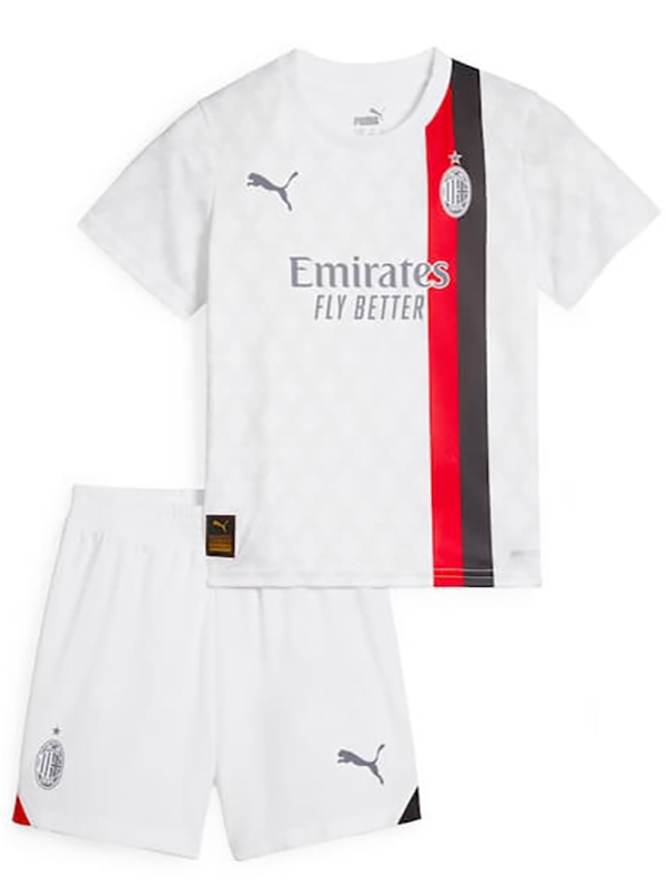 AC milan away kids jersey soccer kit children second football mini shirt youth uniforms 2023-2024