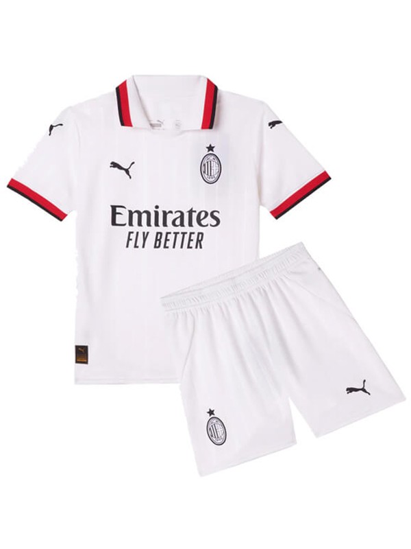 AC milan away kids jersey soccer kit children second football mini shirt youth uniforms 2024-2025