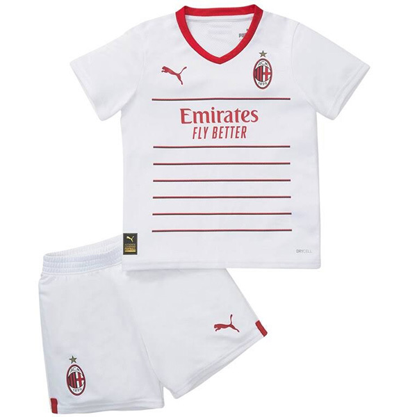 AC milan away kids kit soccer children second football mini shirt youth uniforms 2022-2023