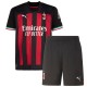 AC milan home kids kit soccer children first football shirt mini youth uniforms 2022-2023