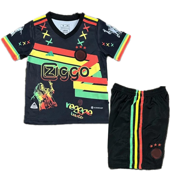 Ajx bob marley limited edition kids jersey soccer kit children 3rd football mini shirt youth uniforms 2023-2024