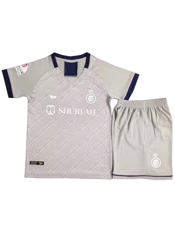 Al-Nassr FC fourth kids jersey soccer kit children 4th football shirt mini youth uniforms 2023-2024