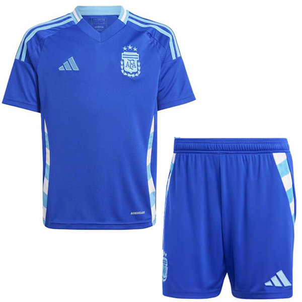 Argentina away kids jersey soccer kit children second football shirt mini youth uniforms Euro 2024 cup