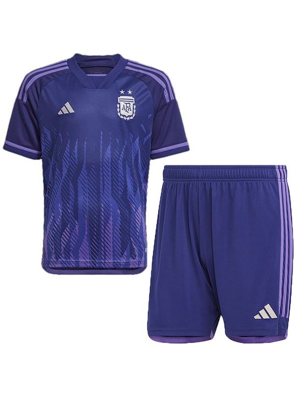 Argentina away kids kit soccer children second football mini shirt youth uniforms 2022 world cup