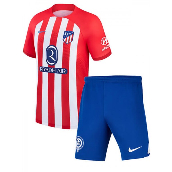 Atletico madrid home kids jersey soccer kit children first football mini shirt youth uniforms 2023-2024
