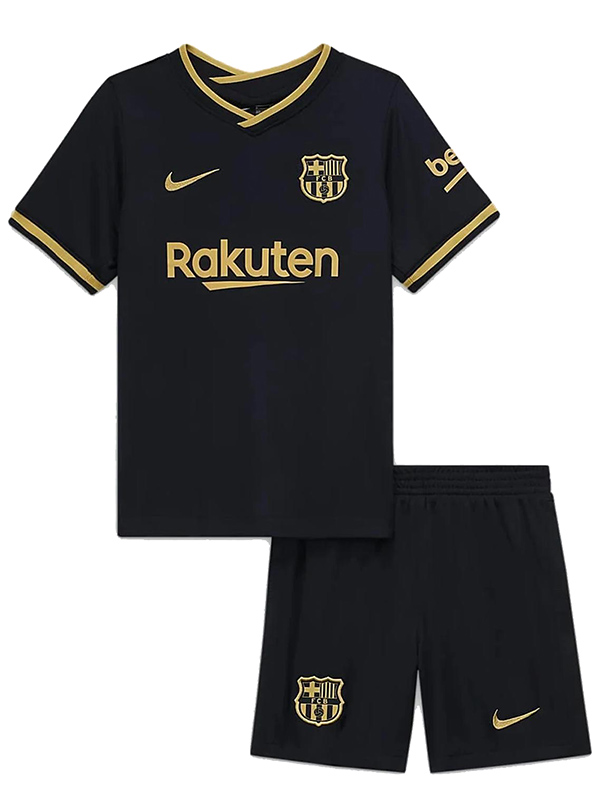 Barcelona maglia da calcio retrò per bambini in trasferta kit da calcio per bambini vintage seconda maglia da calcio mini uniformi giovanili 2020-2021