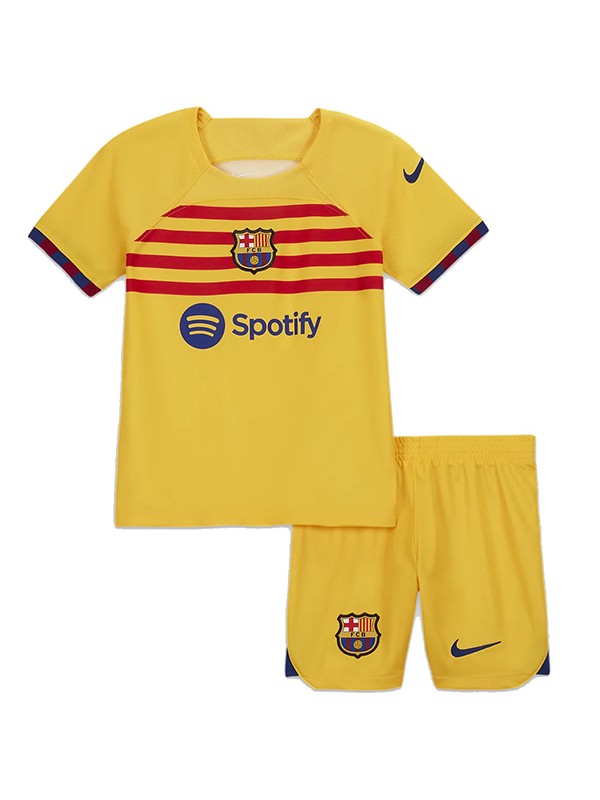 Barcelona fourth kids kit soccer children 4th football shirt mini youth uniforms 2023-2024