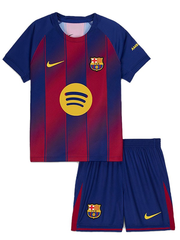 Barcelona maglia da calcio per bambini da casa kit per neonati bambini prima maglia da calcio mini uniformi per giovani 2025-2026