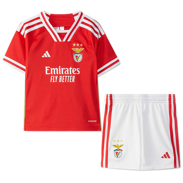 Benfica home kids jersey soccer kit children first football mini shirt youth uniforms 2023-2024