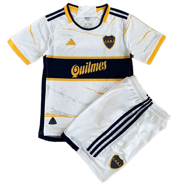 Boca juniors special edition kids jersey soccer kit children white football mini shirt youth uniforms 2023-2024