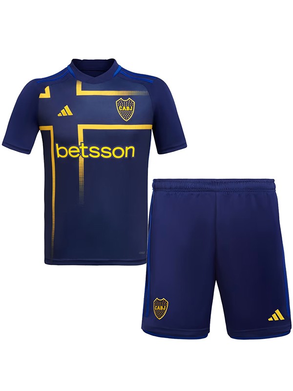 Boca juniors third kids jersey soccer kit children 3rd football mini shirt youth uniforms 2024-2025