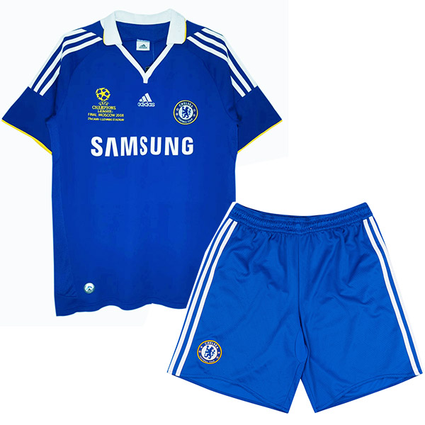 Chelsea home kids retro jersey soccer kit children vintage first football mini shirt youth uniforms 2008-2009