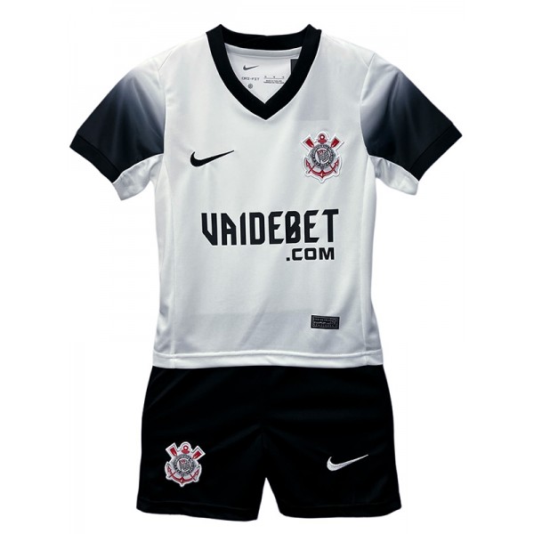 Corinthians home kids jersey soccer kit children first football mini shirt youth uniforms 2024-2025