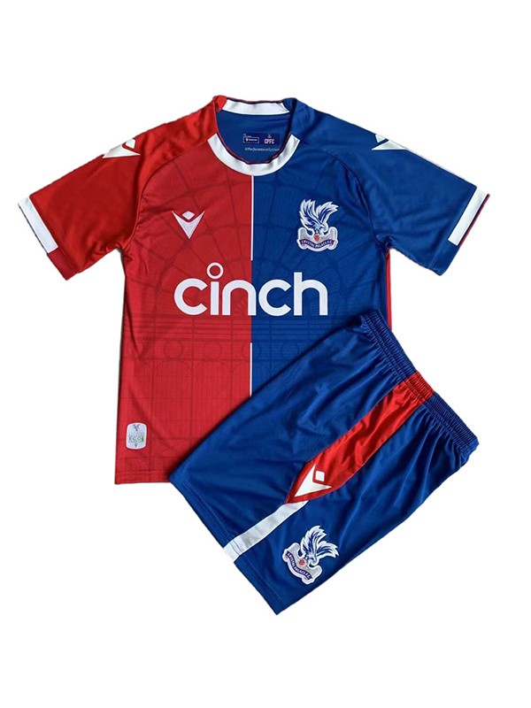 Crystal Palace home kids kit soccer children first football shirt mini youth uniforms 2023-2024