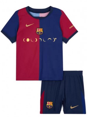 FC Barcelona x Coldplay home kids jersey soccer kit children first football mini shirt youth uniforms 2024-2025