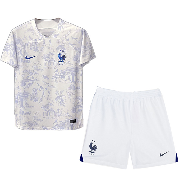 France away kids kit soccer children second football mini shirt youth uniforms 2022