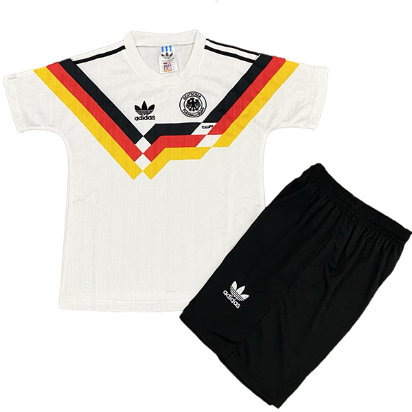 Germany maglia retrò per bambini di casa kit da calcio vintage prima maglia da calcio per bambini divisa giovanile 1990