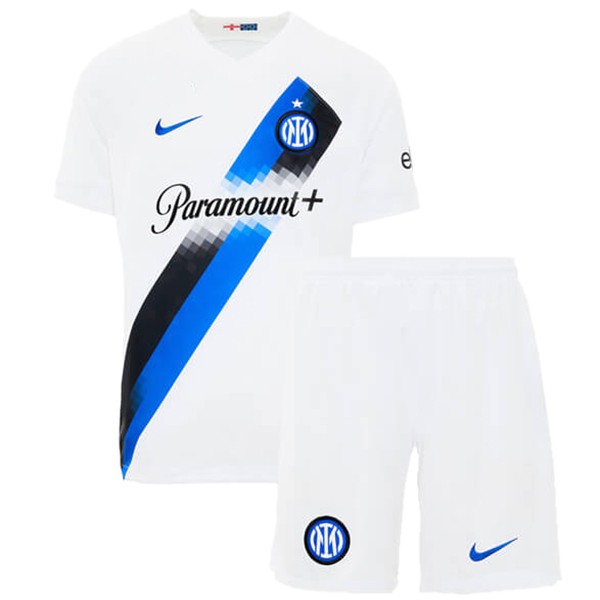 Inter milan away kids jersey soccer kit children second football mini shirt youth uniforms 2023-2024