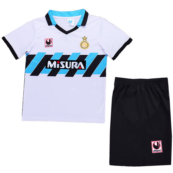 Inter milan kit trasferta bambini maglia retrò mini-shirt vintage divise giovanili 1990-1991