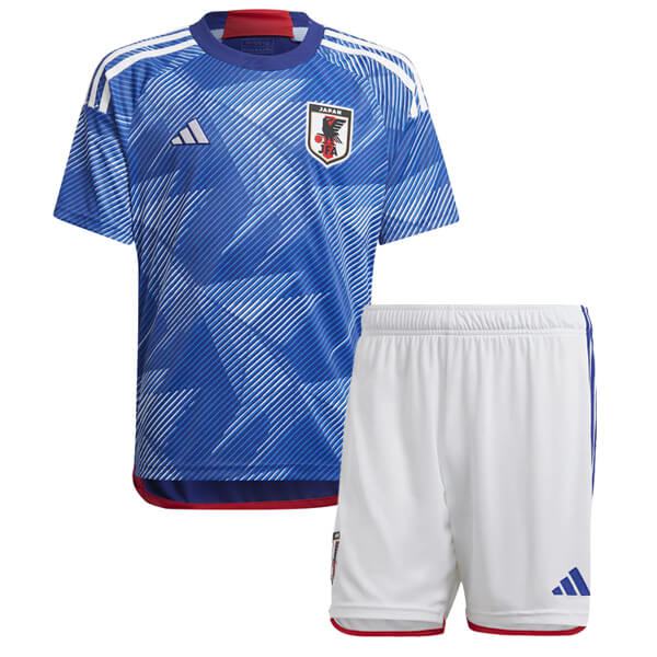 Japan home kids kit soccer children first football mini shirt youth uniforms 2022 world cup