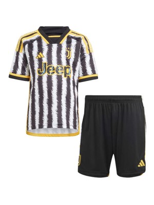 Juventus home kids kit soccer jersey children first football mini shirt youth uniforms 2023-2024
