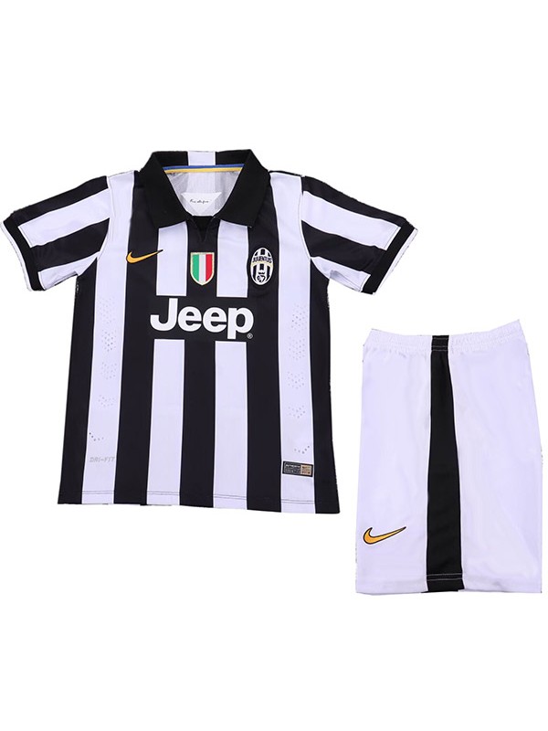 Juventus maglia retrò per bambini kit da calcio per neonati mini maglietta vintage per bambini uniformi giovanili 2014-2015