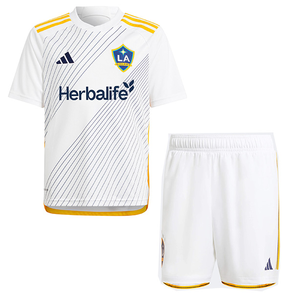 LA Galaxy home kids jersey soccer kit children first football mini shirt youth uniforms 2024-2025